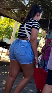Big ass latina in shorts