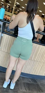 College PAWG with a great ass in biker shorts