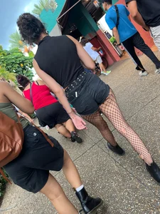 Cute ass in black shorts