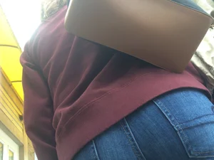 2 nice asses in tight jeans standing around