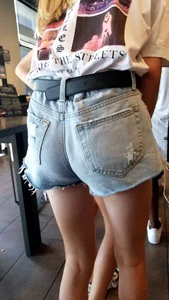 Teens in shorts shorts…tiny butt cheeks