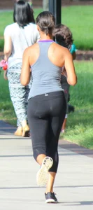 Sexy runners in spandex with nice asses, see through leggings and vpl