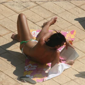 Nude beach and topless girls