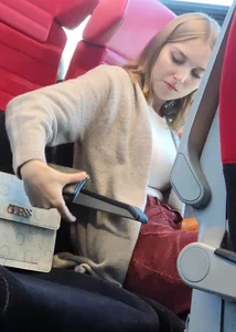 Hot sexy girl on train 2