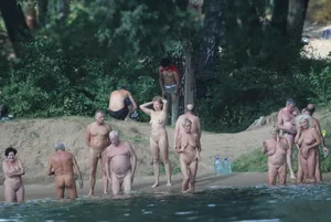 Nude beach and topless girls