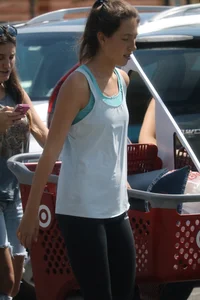 College babe leaving Target in tight leggings