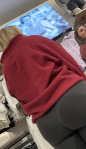 Thick Blonde Lululemon Pawg Employee with a fat cameltoe