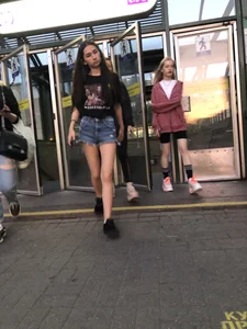 Girls in Shorts with Hot Skinny Legs Street Creepshots