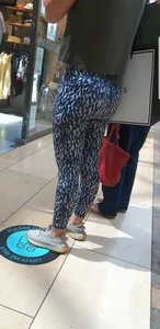 Blue Camo Leggings Great Curves