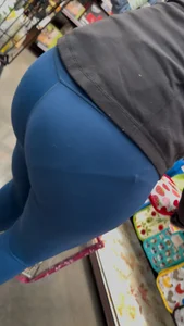 Milf in blue leggings with vpl bent over for us!!! pt1 (OC)