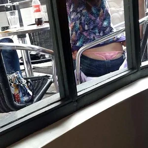 Bunch of girls with their thongs hanging out