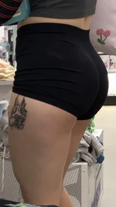 Tight body Thicc robowolf booty in spandex shorts