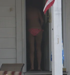A hot teen neighbor in various bikinis