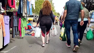 Milf with a tremendous hot ass in the market