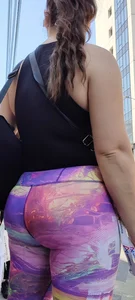 Fat ass tight in leggings until it bursts