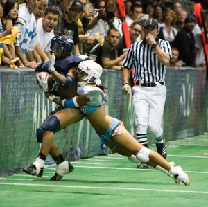 Sexy female football players with hot bodies