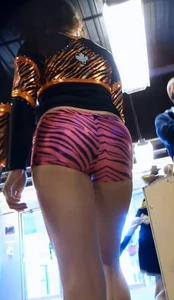 Hot Booty and Legs in Pink Mini Shorts Creepshots