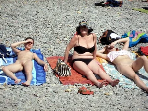 Nude beach and topless girls