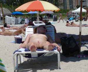 Nude beach and topless girls