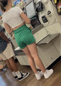 Super petite Latina teen with the sexiest legs in her shirt shorts !!