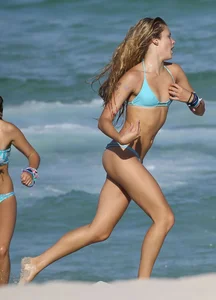 Josie Canseco in light blue bikini in Miami in 2014
