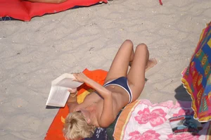 Verna topless beach girls out in the sun