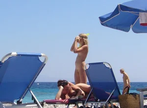 Nude beach and topless girls