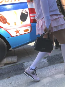 Carnival girls wearing pantyhose, spandex shorts, stockings, skirts and other outfits