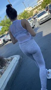 Super sexy fit brunette college chick after a workout
