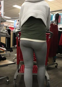 Oklahoma milf in grey leggings shopping at Target