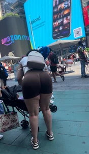 Dominican FAT ASS in brown could NOT resist