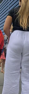 Church girl in white pants