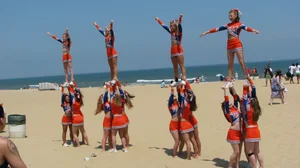 Candid cheerleaders