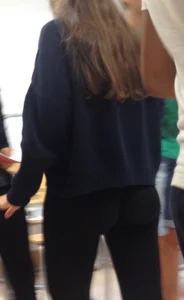 Booty in Leggings in College Classroom Photo