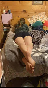 Unsuspecting girls lying on stomach