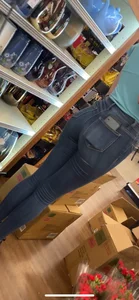 Talk blonde teen with a skinny waist!