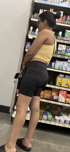 Petite cute milf in black shorts+vpl‼️
