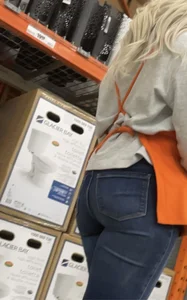 Glasses Platinum blonde booty at HD