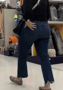 Milf with bubble butt Halloween shopping