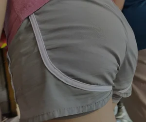 Bubble butt girl in tight sport shorts
