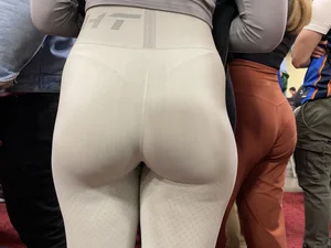 Cute Slim Fit Round Pear Bubble Butt Blonde PAWG in White VTL