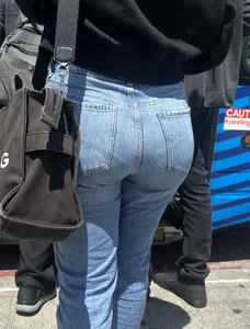 Thick asian in jeans