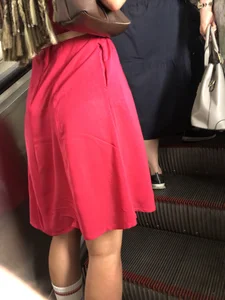 Candid Girl With Dreadlocks Subway VPL Creepshots Gallery - Her Panties Seen Through Her Dress