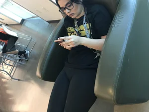 Amazon brunette employee with a nice booty in leggings