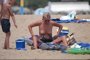 Girls on a nude beach in Bibione, Italy
