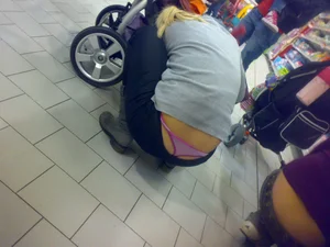 Huge collection of whale tails, ass cracks and panty peeks in public