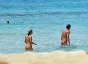 Nude beach and topless girls