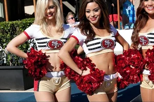 Candid cheerleaders