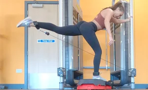 Caught by brunette at the gym