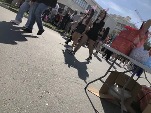 Carnival girls wearing pantyhose, spandex shorts, stockings, skirts and other outfits